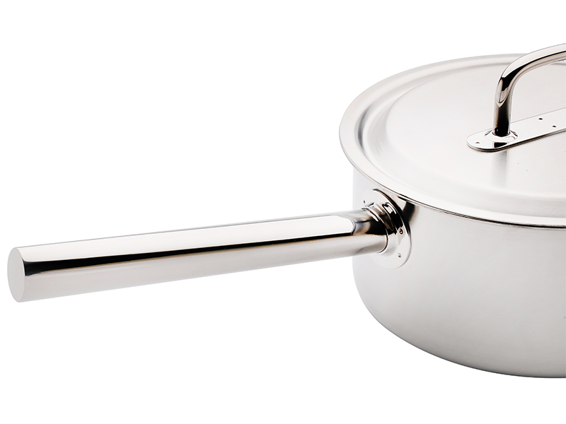 Stainless steel saucepan handle